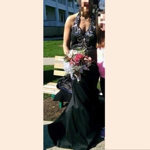 Halter formal prom dress